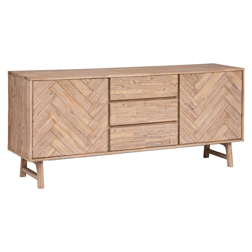 Komoda drewniana AERIS z szufladami i półkami, 180 x 80 cm