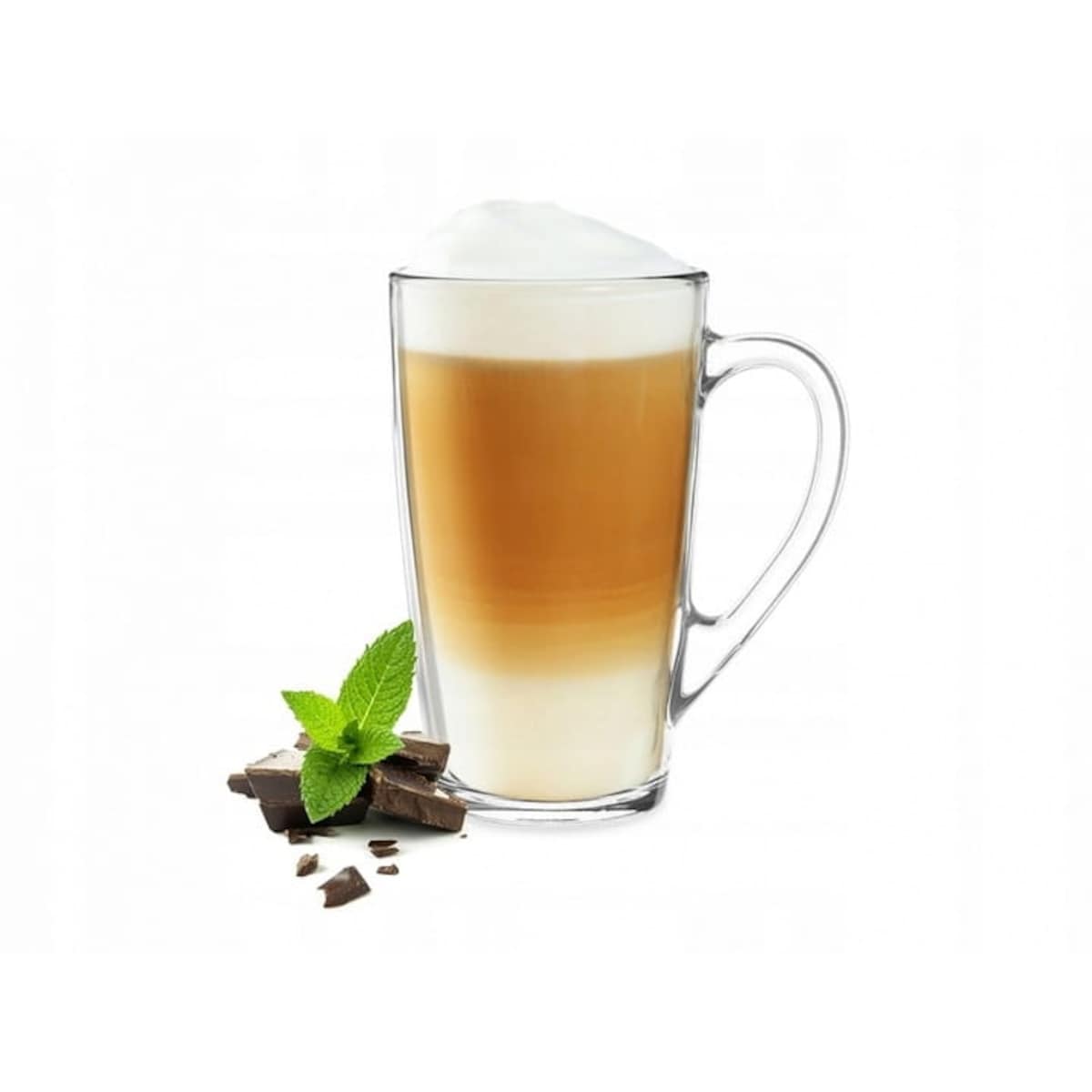 Wysoki Kubek Szklany Szklanka z Uchem 400 ml 6 szt na Kawę Herbatę Latte