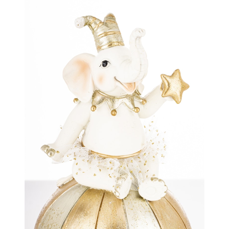 Figurka - słoń na piłce 18,5x9,5x9,5 cm CIRCO-2