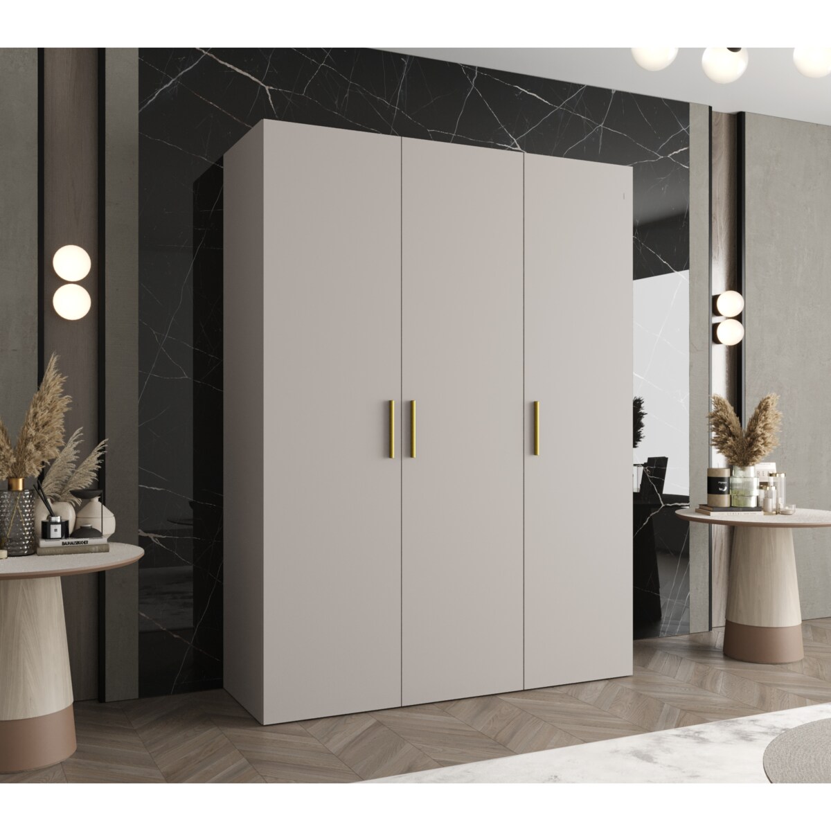 Szafa uchylna otwierana BARI 1 150 wys. 202 cm Kaszmir + u. Złoty