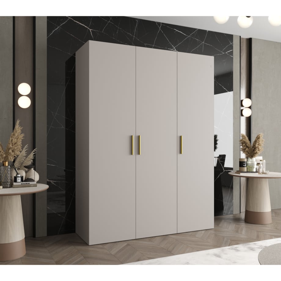 Szafa uchylna otwierana BARI 1 150 wys. 202 cm Kaszmir + u. Złoty