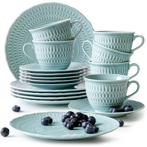 Zestaw kawowy 6 os. (18 el.) SOFIA LAZUROWA