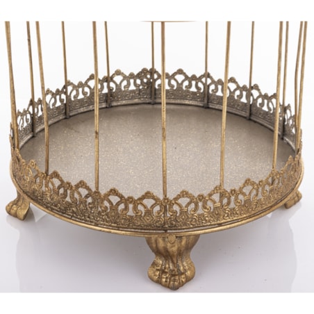 Klatki dekoracyjne metalowe 3 sztuki 47x19x19 i 53x23x23 i 72x26x26 cm złote