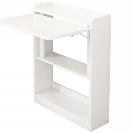 Biurko ścienne składane białe szafka półka regał nowoczesne stół laptopa