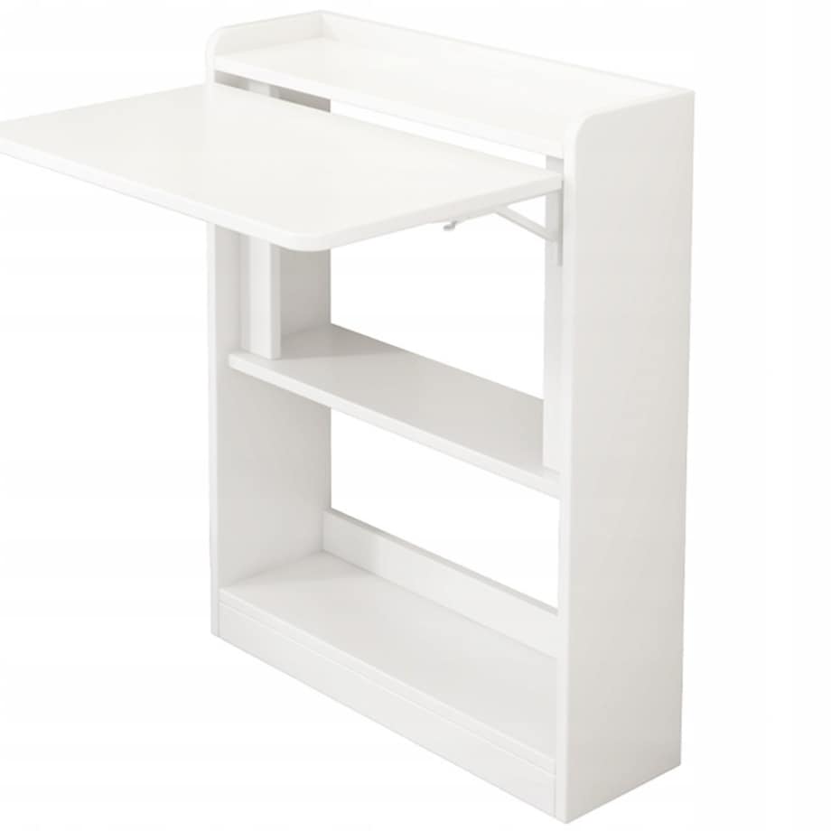 Biurko ścienne składane białe szafka półka regał nowoczesne stół laptopa