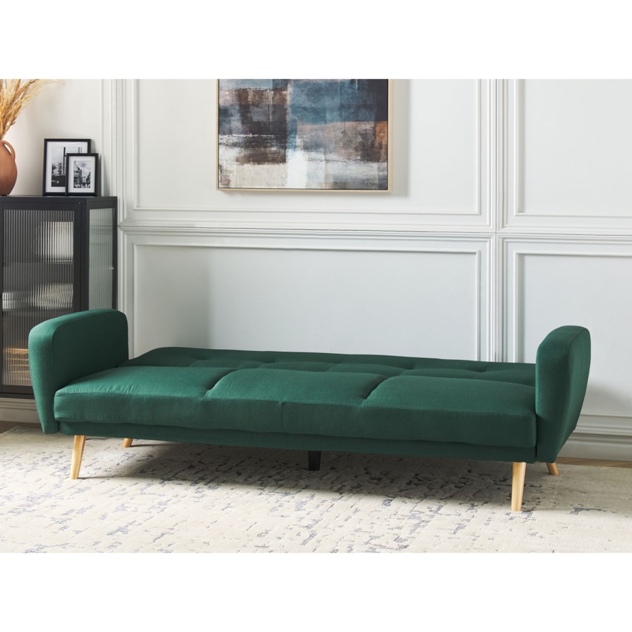 Sofa rozkładana 3-osobowa zielony FLORLI