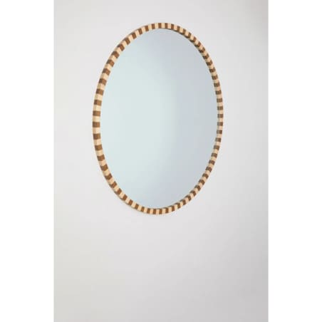 Okrągłe lustro z drewna dębowego Sapeira Ø110 cm