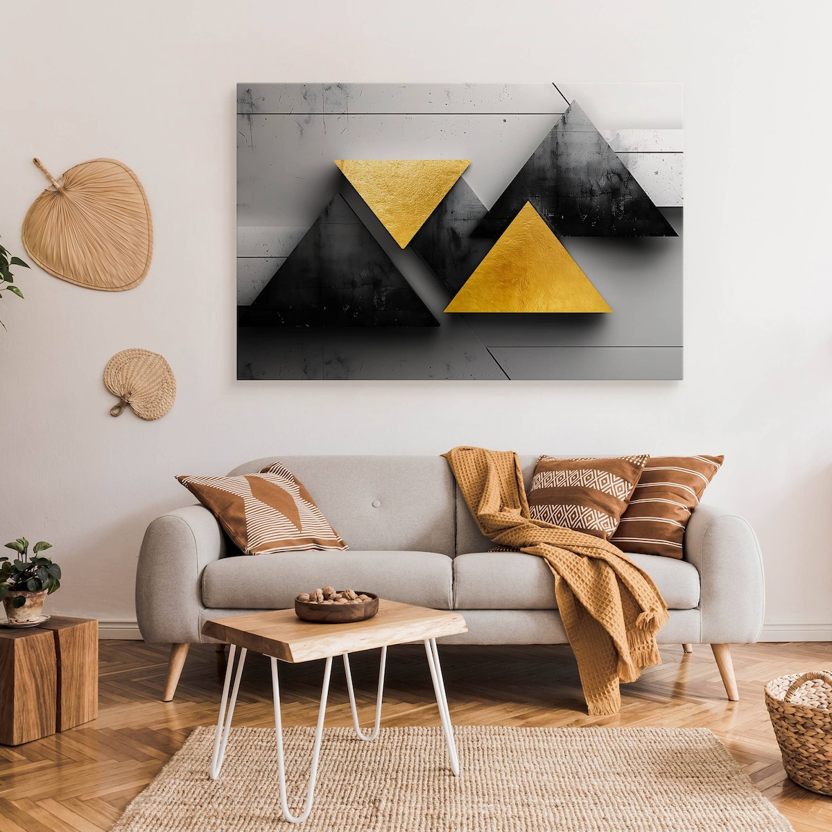 Obraz Ścienny Do Salonu Kształty Geometryczne Abstrakcja Efekt 3D 120x80cm