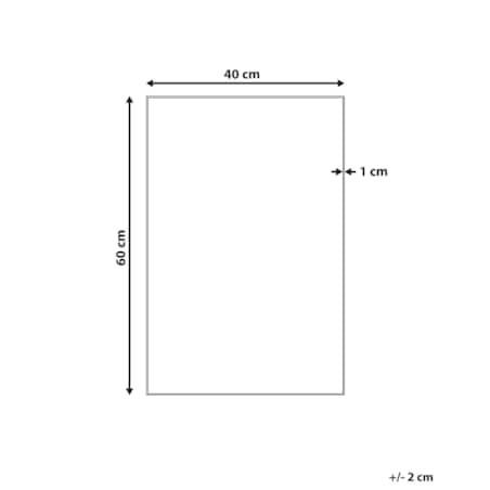 Lustro ścienne 40 x 60 cm srebrne ANGERS