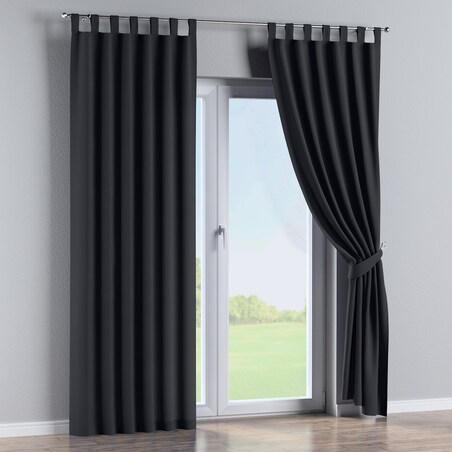 Zasłona na szelkach 1 szt. 130x245 czarny