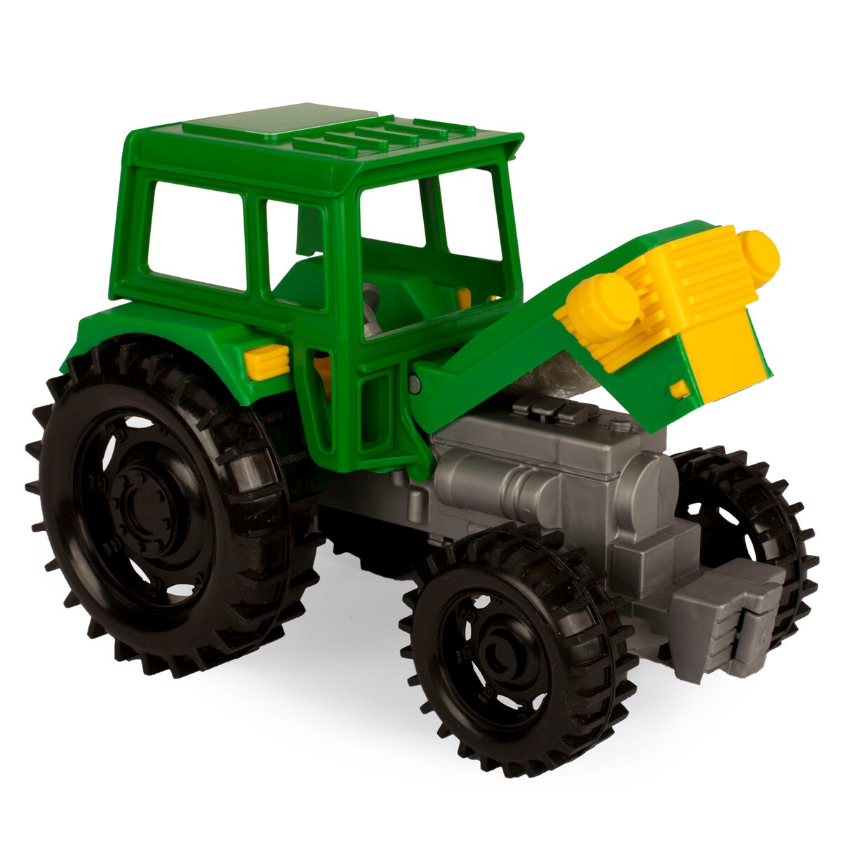 Farmer traktor z przyczepą na konia w kartonie