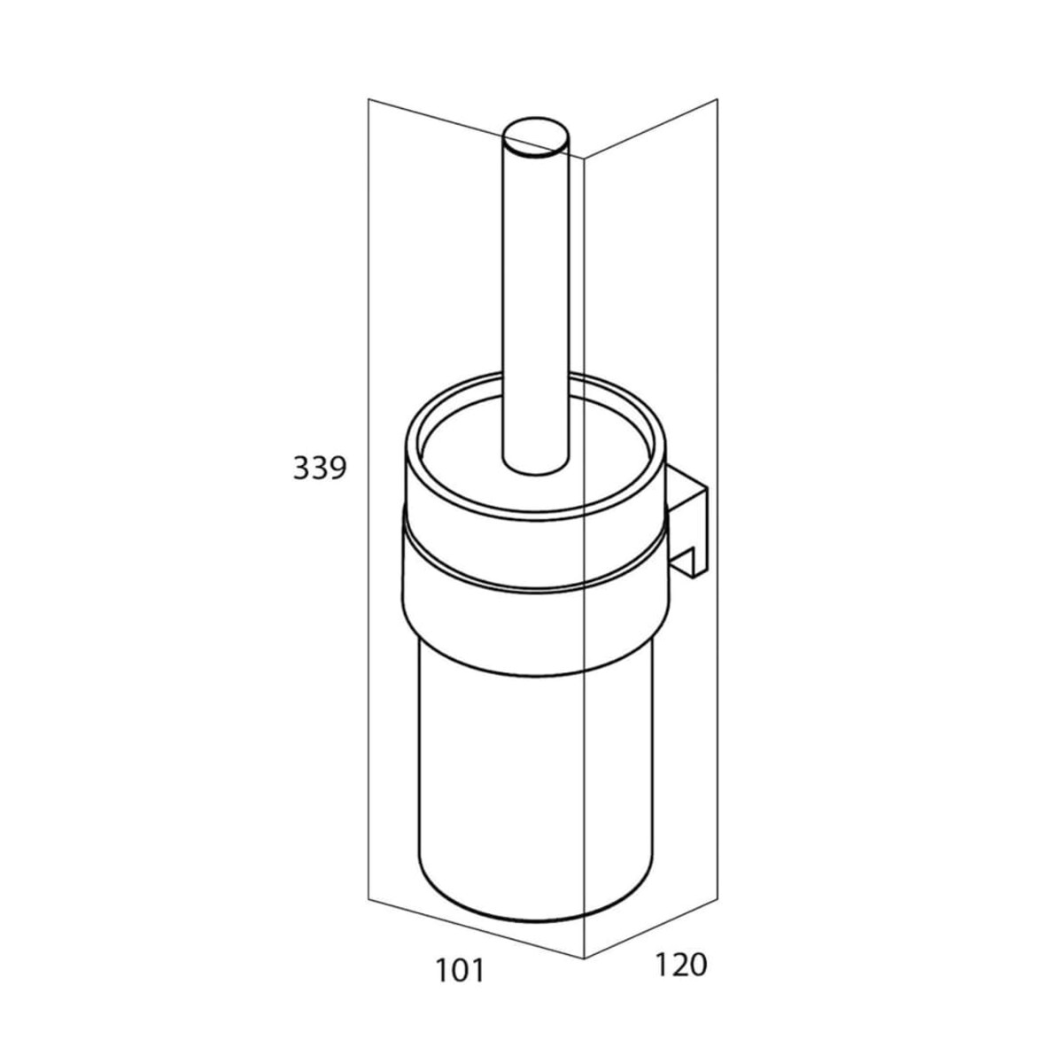 Tiger Szczotka toaletowa z uchwytem Bold, matowa czarna