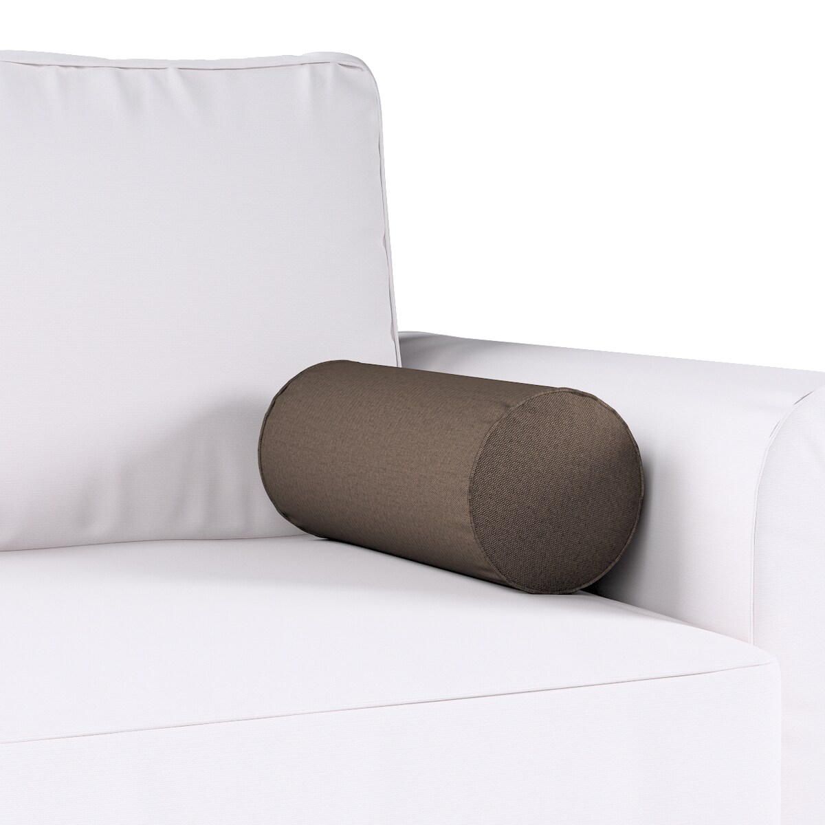 Poduszka wałek prosty, brązowy, Ø16 x 40 cm, Etna