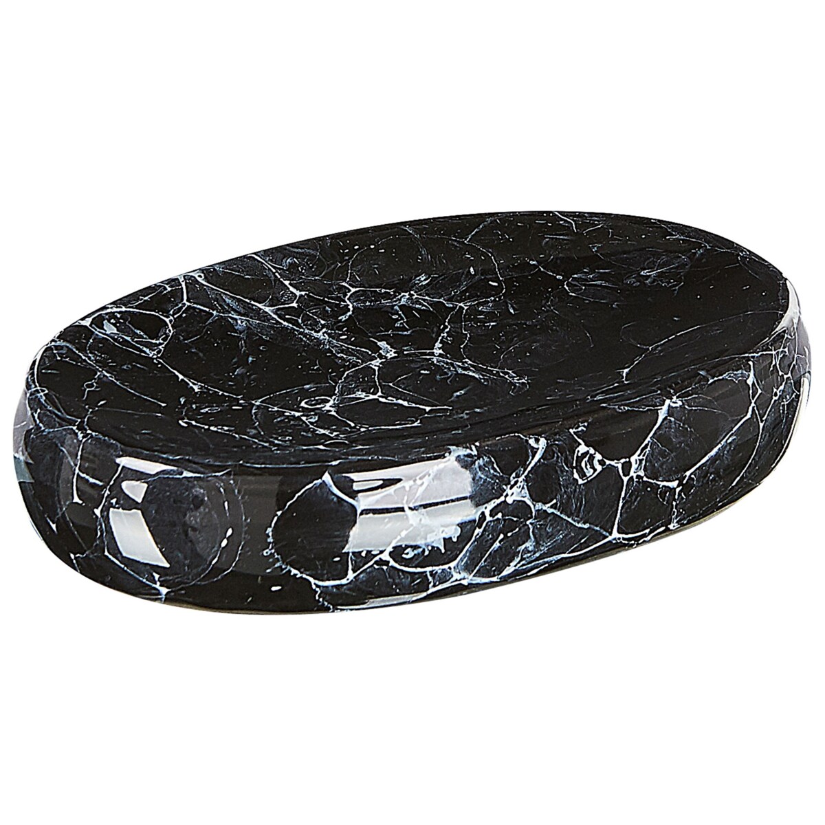 6-częściowy zestaw akcesoriów łazienkowych ceramiczny czarny PALMILLA