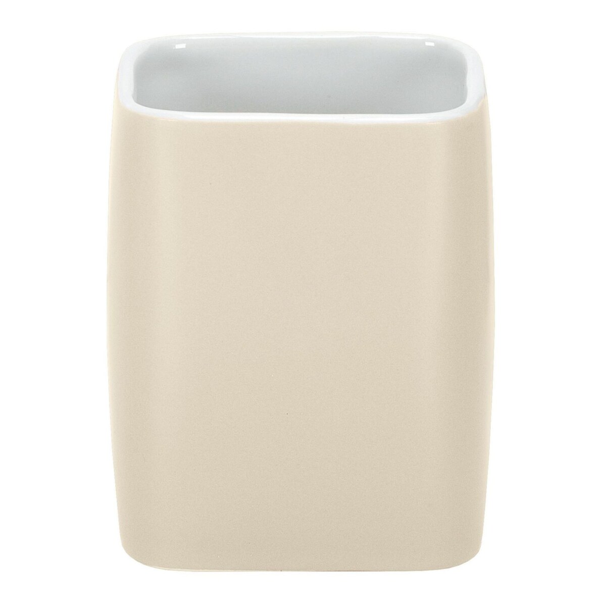 Kleine Wolke Cubic Ceramiczny Kubek łazienkowy naturalny beż