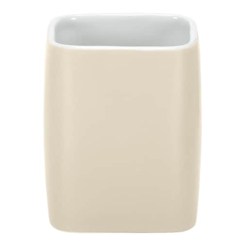Kleine Wolke Cubic Ceramiczny Kubek łazienkowy naturalny beż