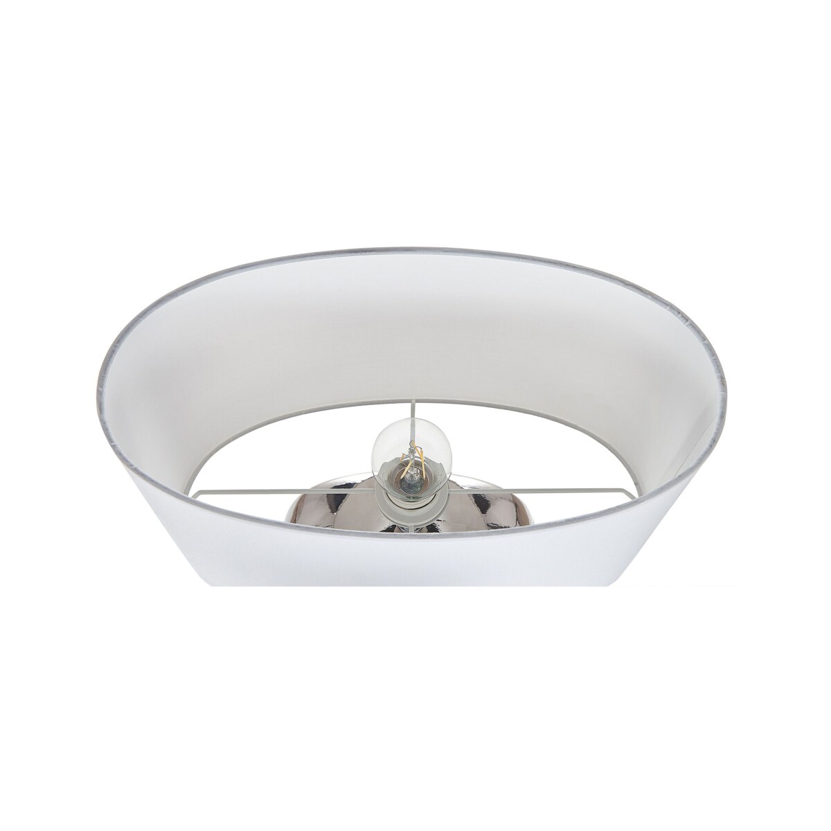 Lampka nocna ceramiczna srebrna KHERLEN