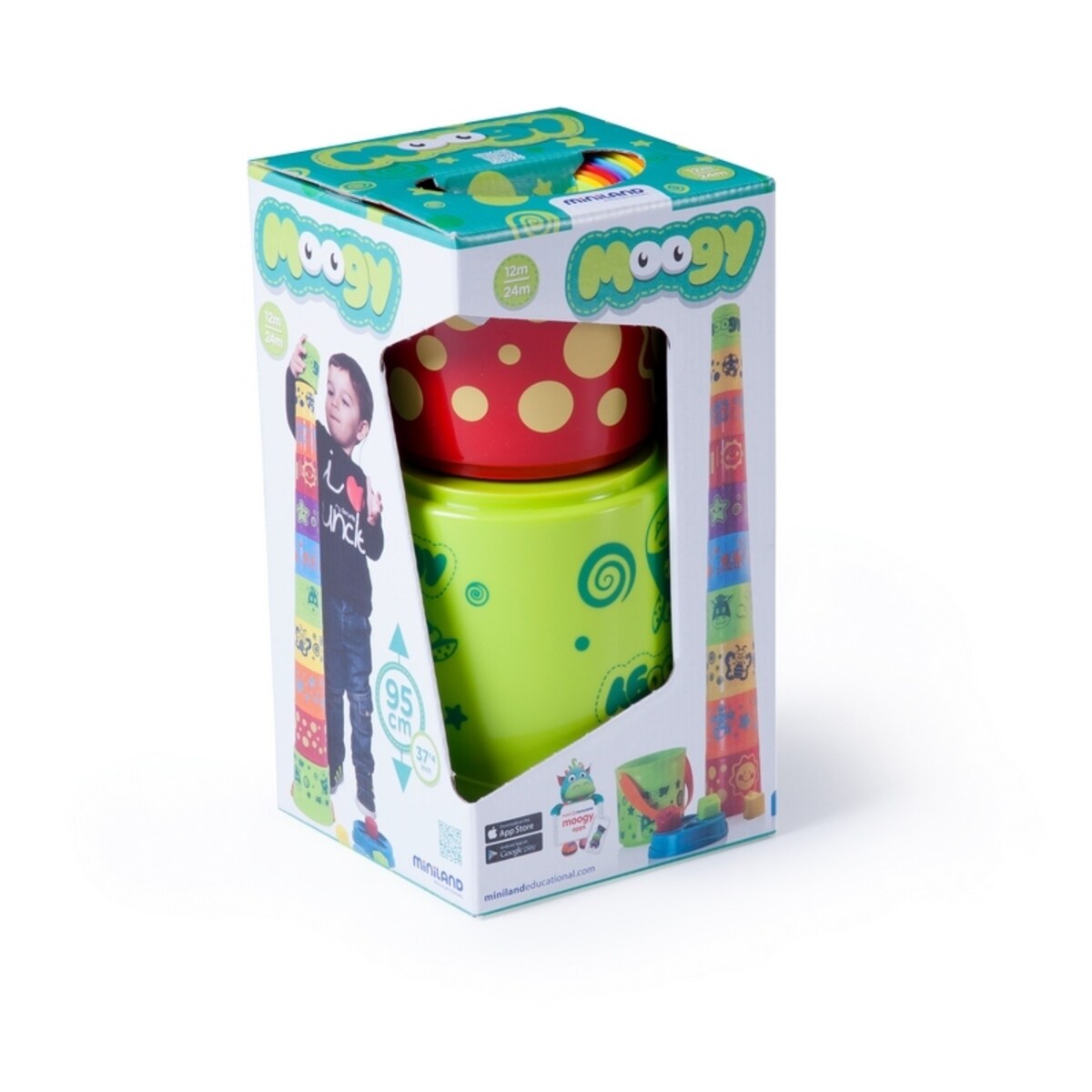 Kubeczki i wiaderka układanki - różne wzory