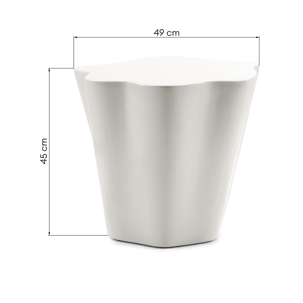 Stolik kawowy 45x49x49 cm GURI szarobeżowy