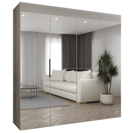 Szafa uchylna otwierana MARBELLA 3 200 wys. 202 cm Kaszmir + u. Czarny