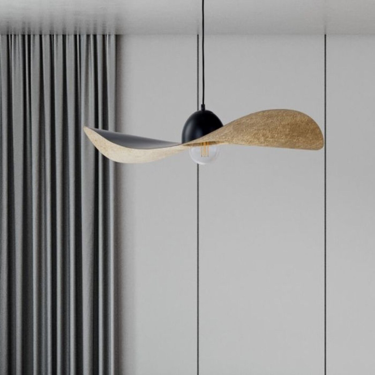 Salonowy zwis KAPELLO metalowa lampa wisząca do jadalni czarna