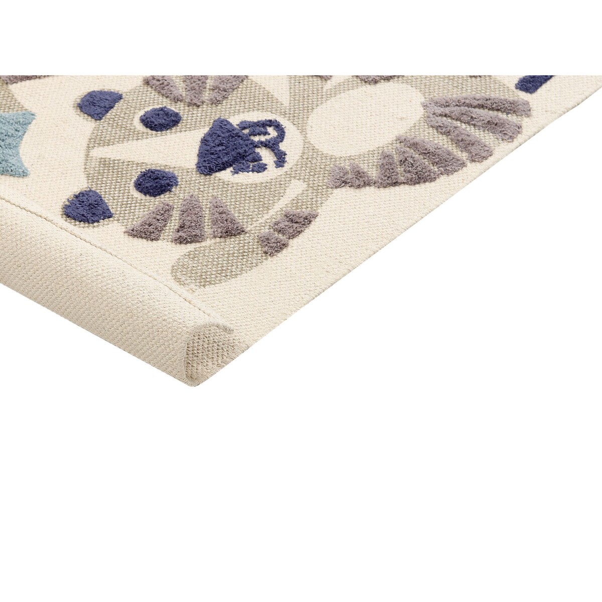 Dywan dziecięcy bawełniany w zwierzęcy wzór 80 x 150 cm beżowy SINGKIL