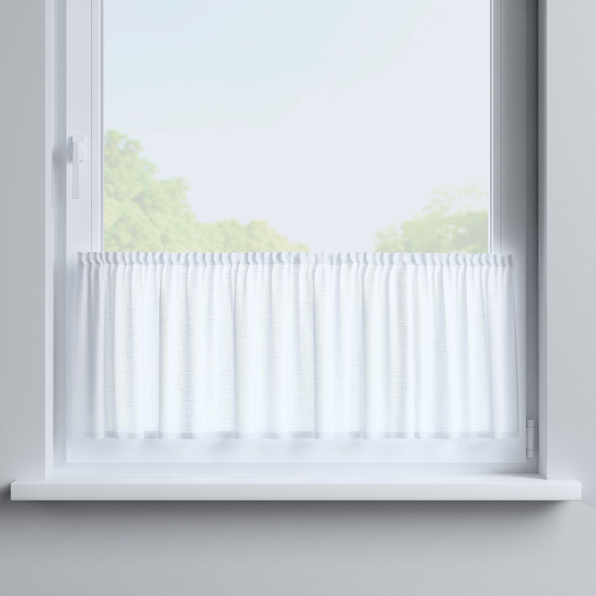 Zazdrostka prosta na metry 60x0 prześwitujący biały