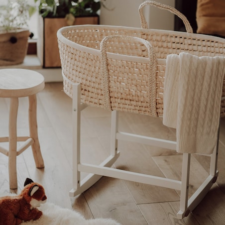 Bujak na kosz Happy Moses - RockingBaby Stand biały