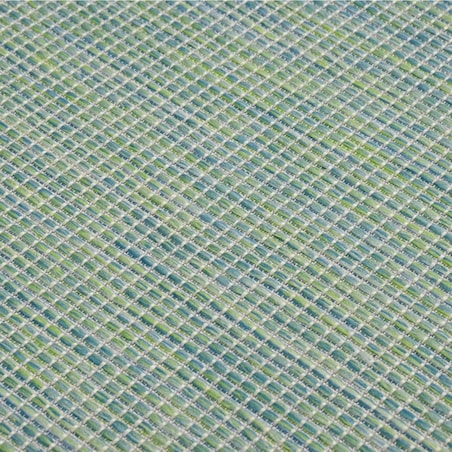 vidaXL Dywan zewnętrzny o płaskim splocie, 100x200 cm, turkusowy