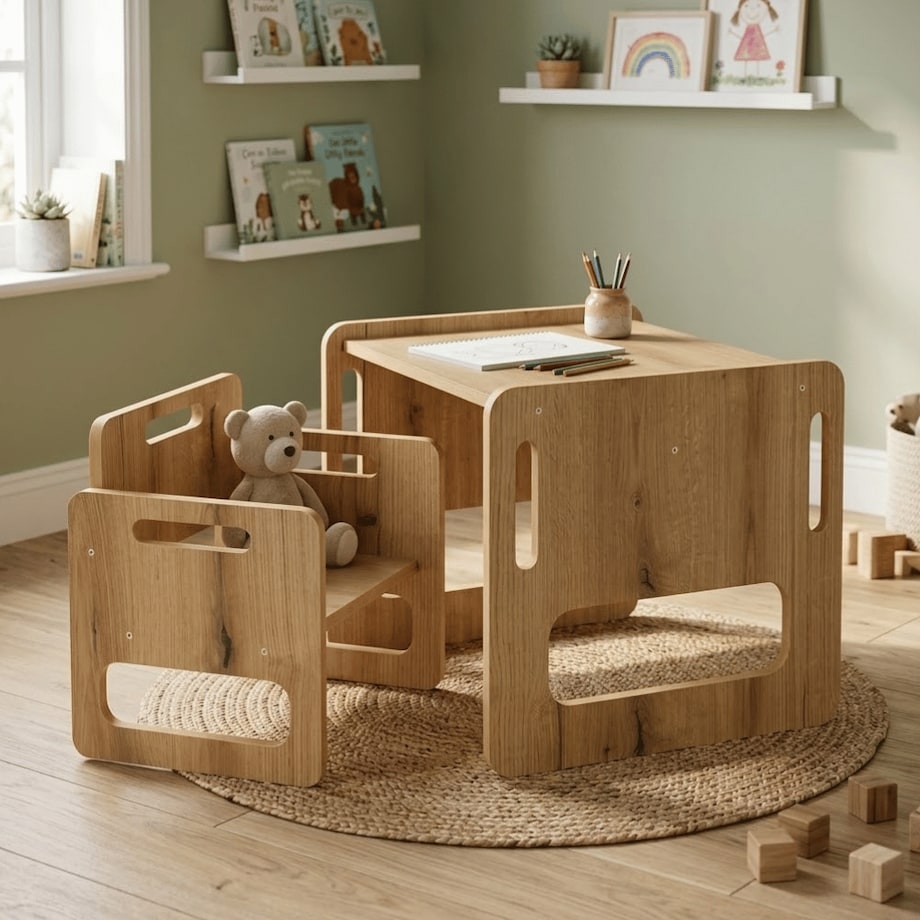 Stolik z krzesełkiem dla dzieci MINO 2-4 lat zestaw do pokoju Verk.design