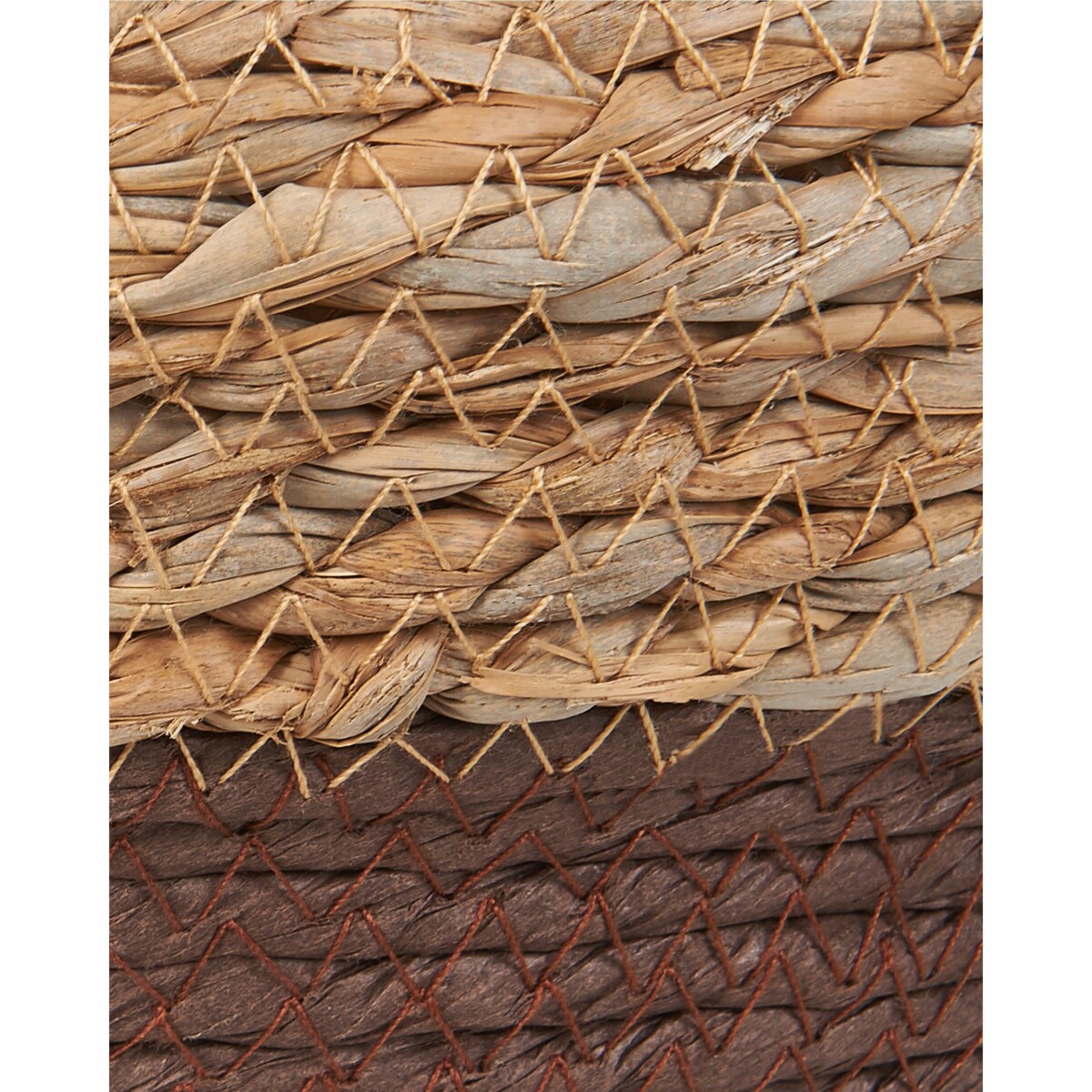 Zestaw 2 koszy na kwiaty z trawy morskiej naturalny PALADJU