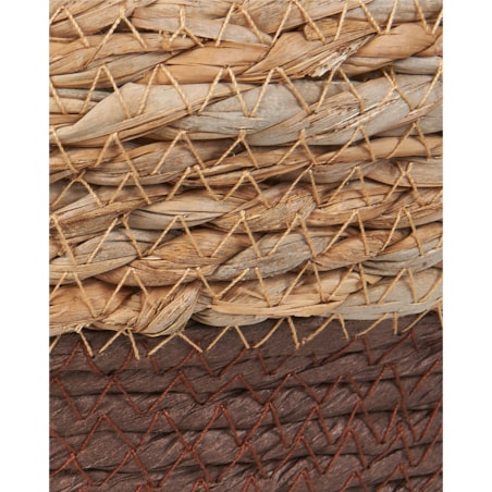 Zestaw 2 koszy na kwiaty z trawy morskiej naturalny PALADJU