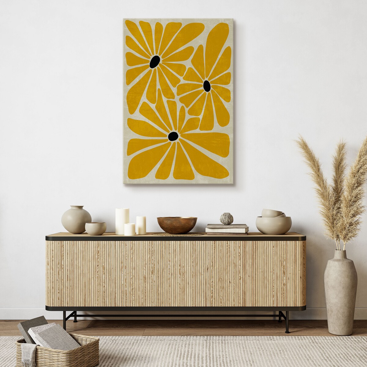 Obraz Żółte Polne Kwiaty 30x40cm