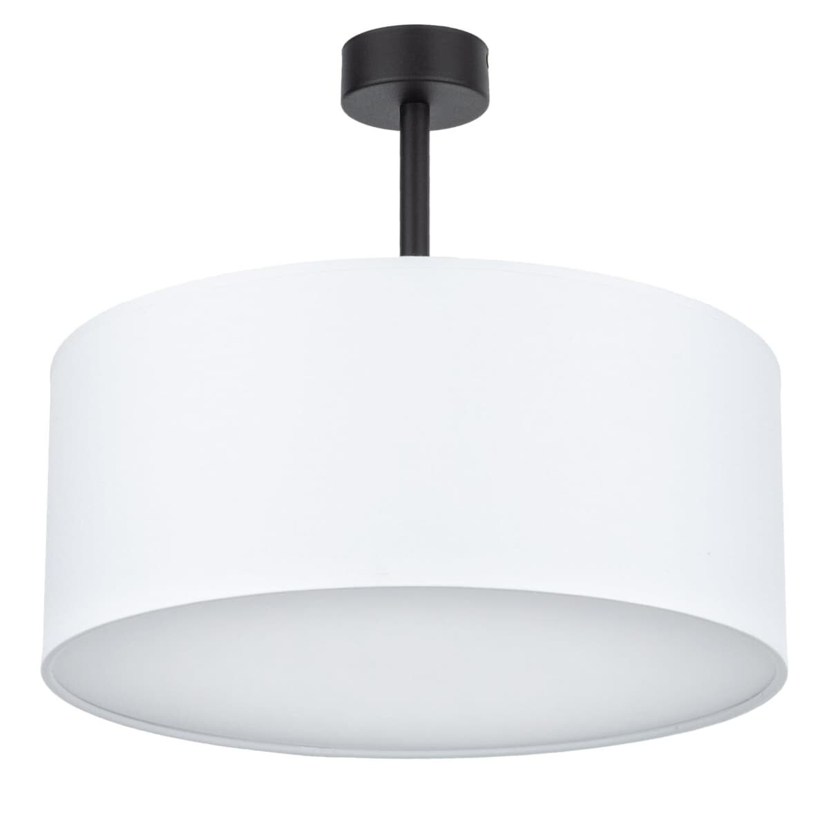 Sypialniana lampa sufitowa Rondo 4243 TK Lighting okrągła z tkaniny biała