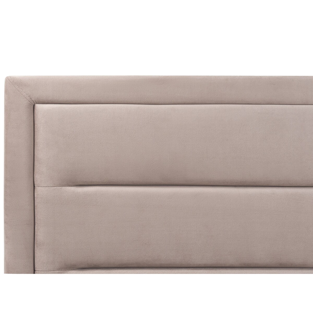 Łóżko z pojemnikiem welurowe 160 x 200 cm beżowoszare ROUEN