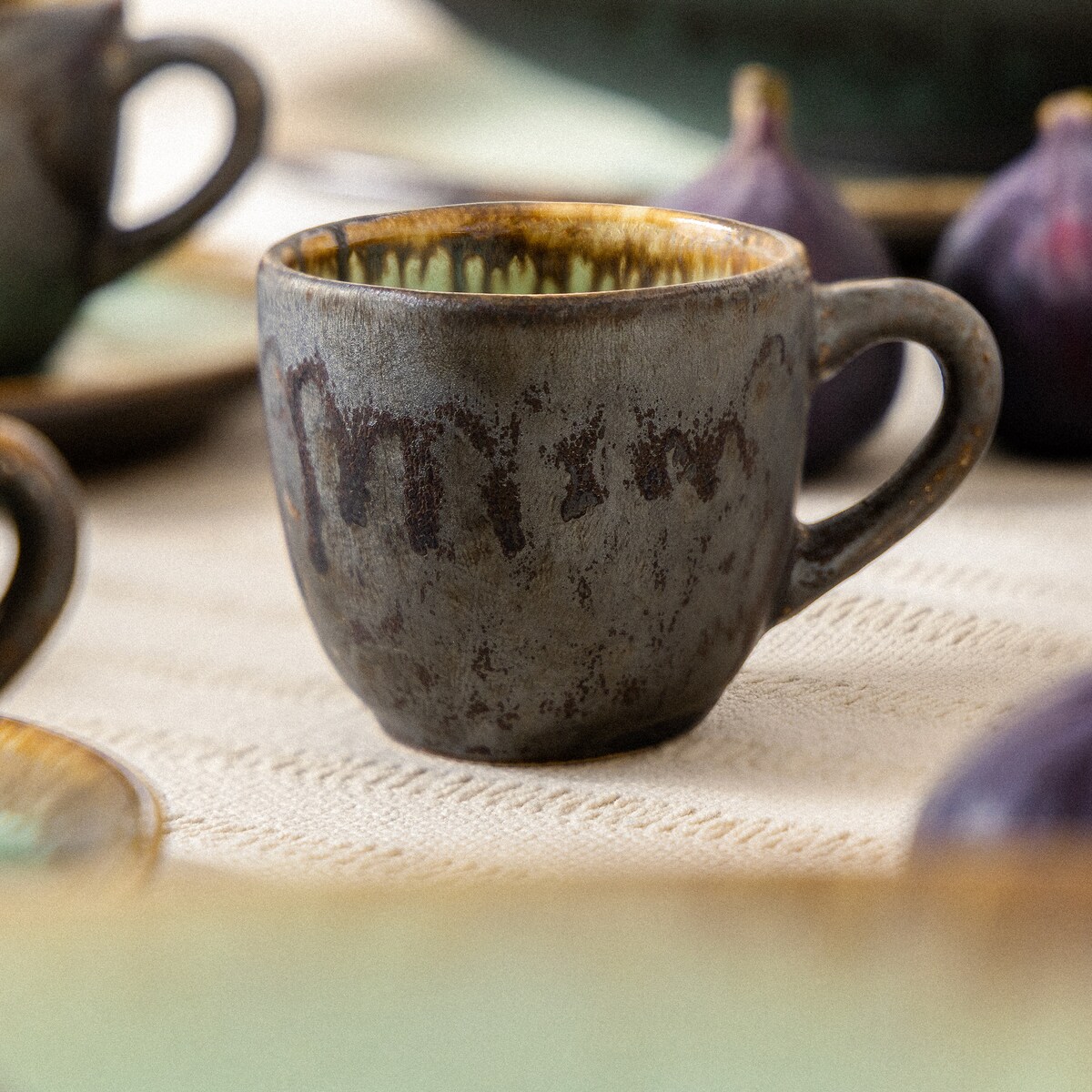 Konsimo PRIMA Filiżanka do espresso ze spodkiem 6 szt., szałwiowy