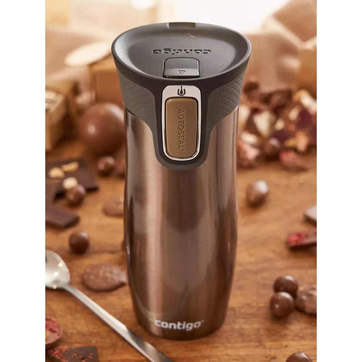 Kubek termiczny Contigo West Loop 2.0 470ml - Pies - Latte