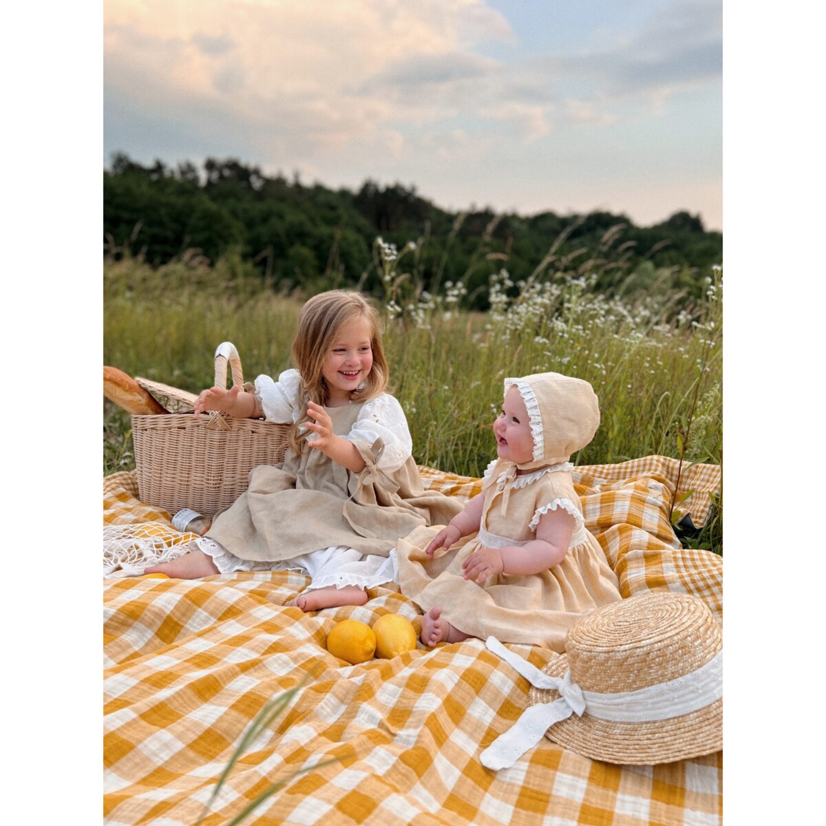 Orcha – muślinowy koc piknikowy XXL – mata piknikowa 180×150 cm