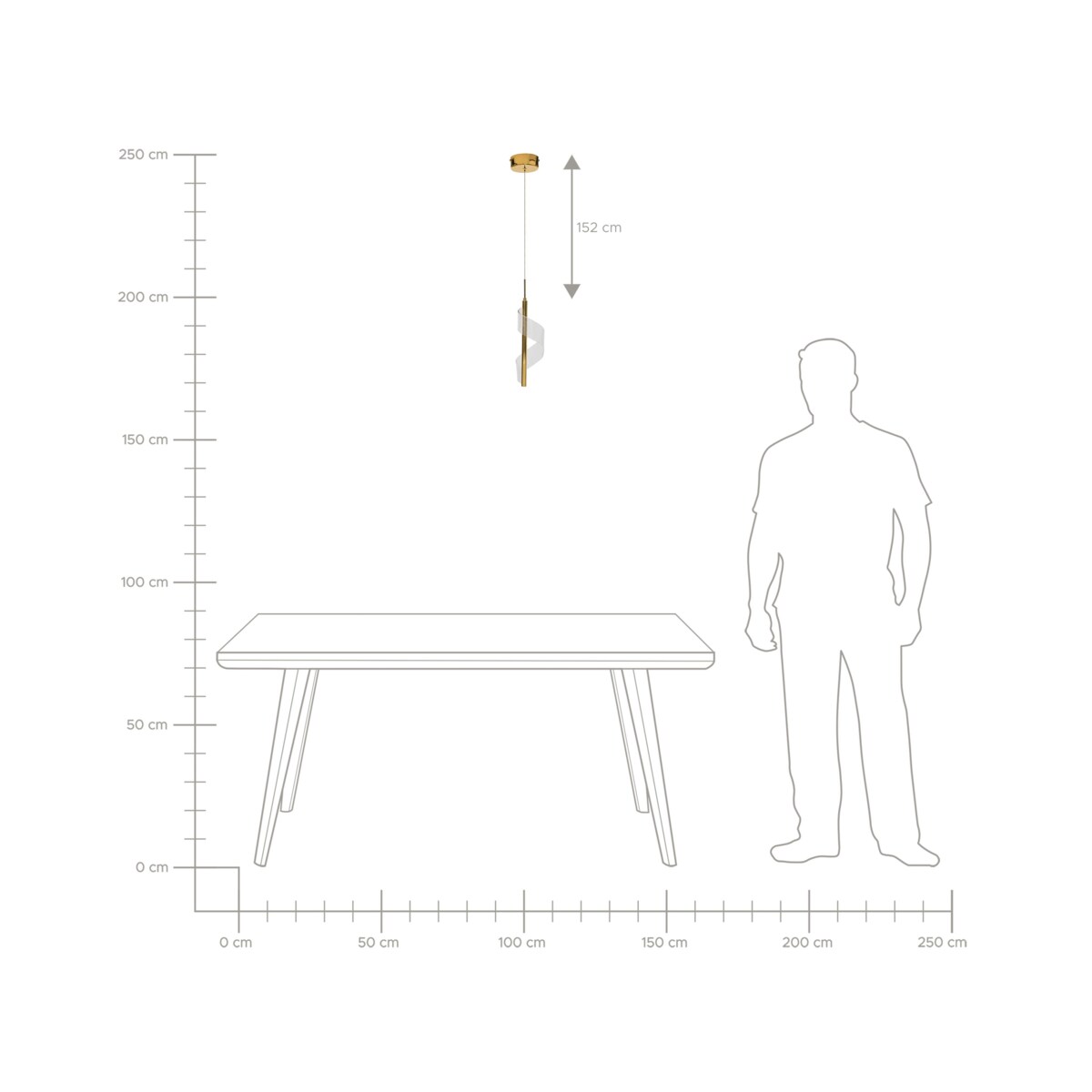 Lampa wisząca LED SARELA Metal Złoty