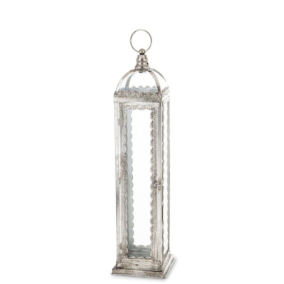 Lampion metalowy ze szkłem Kerala 64 cm