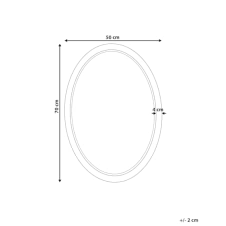 Rattan Lustro ścienne 70 cm Naturalny FOISSY