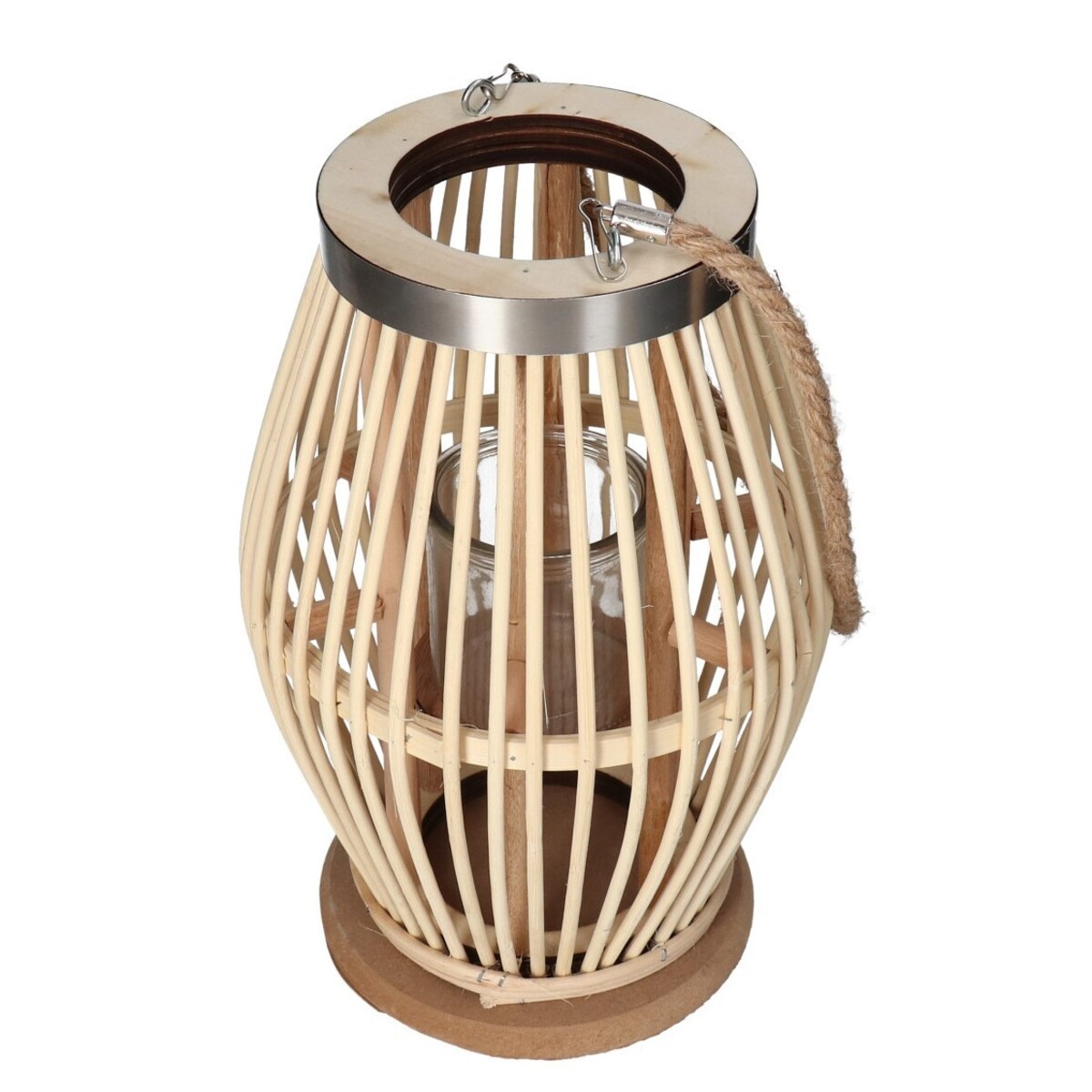 Lampion Bambusowy Rattanowy Latarnia 52 Cm