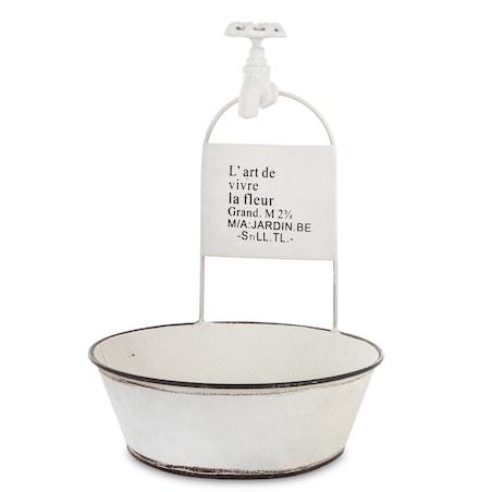 Kwietnik metalowy 35x24x24 cm MISKA owalna z kranikiem