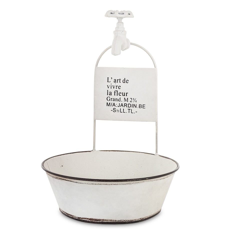 Kwietnik metalowy 35x24x24 cm MISKA owalna z kranikiem