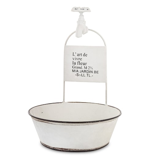 Kwietnik metalowy 35x24x24 cm MISKA owalna z kranikiem