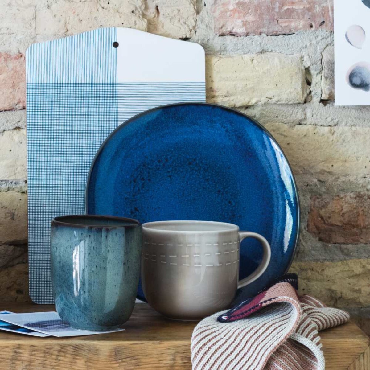 Talerz obiadowy Lave bleu Like niebieski, 28 x 28 x 2.7 cm, Villeroy & Boch