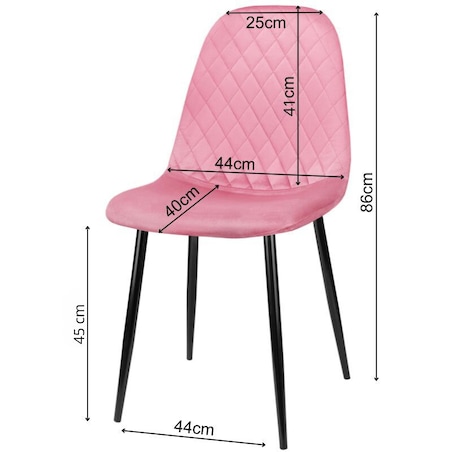 Krzesło tapicerowane nowoczesne pikowane do salonu jadalni różowe