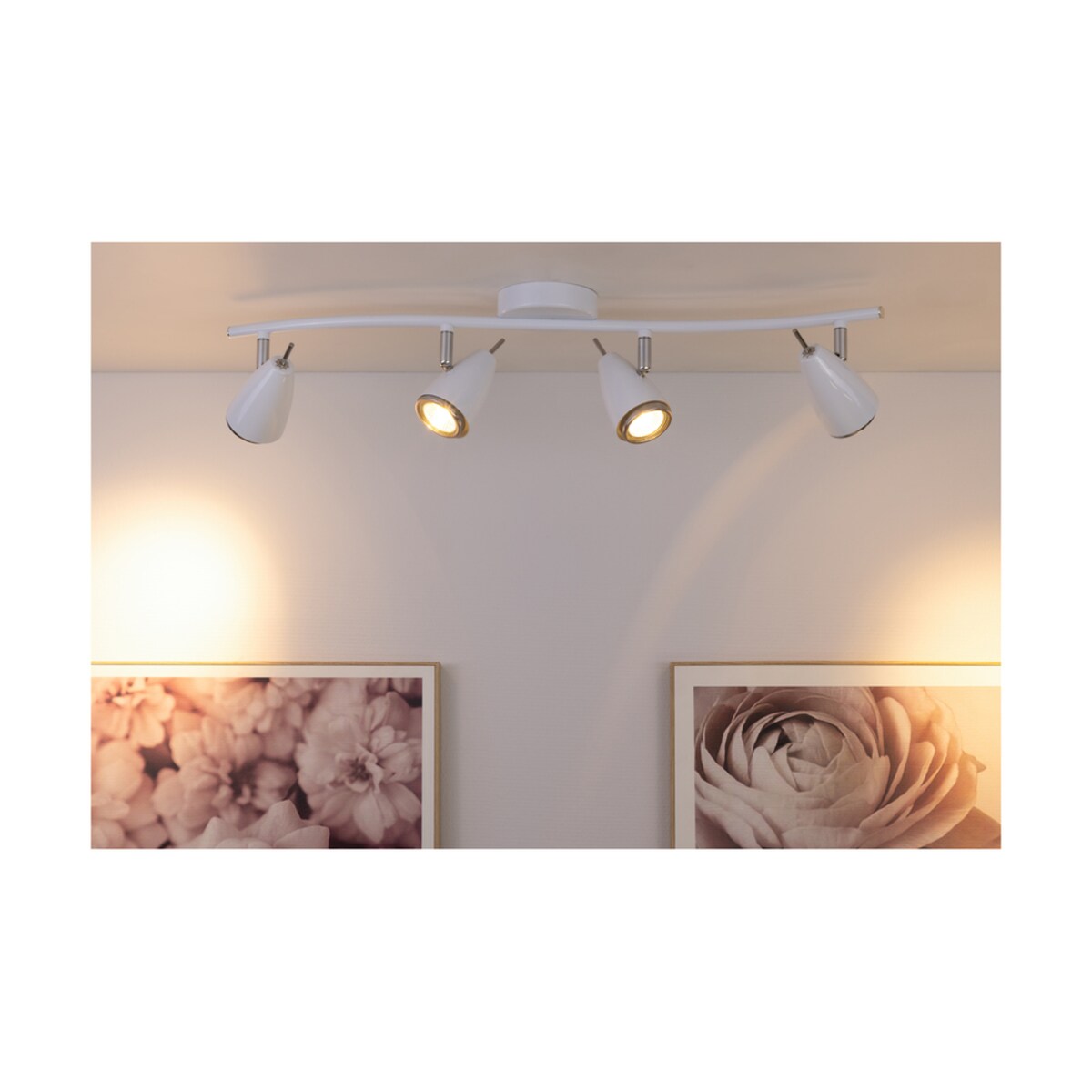 Lampa Sufitowa BRITOP Lighting 4xGU10 50W Harmonijne Połączenie Chromu i Bieli od Polskiego Producenta, 1 szt.