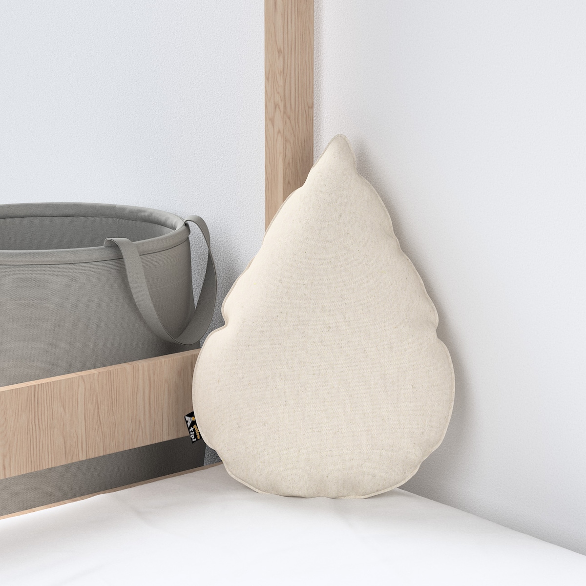 Poduszka Sweet Drop, melanż szaro-beżowy, 55x15x35cm, Happiness