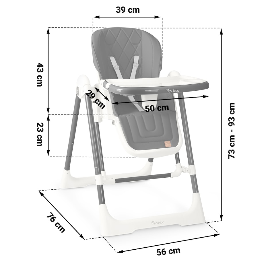Krzesełko do karmienia z bujaczkiem leżaczkiem 3w1 Nukido